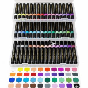 48-Color Soft Tip Acrylic Marker Set