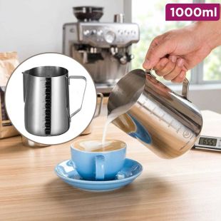 Stainless Steel Milk Frothing Pitcher 1000ml