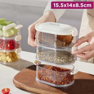 3-Layer Airtight Spice Storage Box