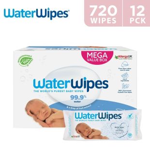WaterWipes Sensitive Baby Wipes 12 x 60