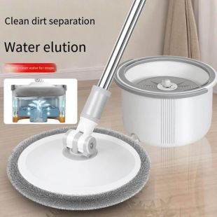 ممسحة دوارة أوتوماتيكية بمقبض 360 درجة ، مع دلو - ألوان متنوعة