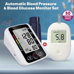 Automatic Blood Pressure and Blood Glucose Monitor Set