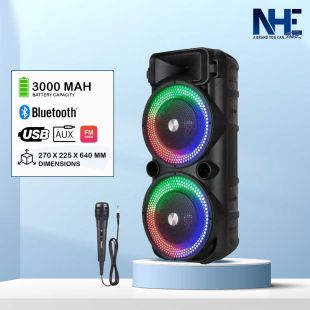 مكبر صوت لاسلكي 2 x 8 بوصة RGB من NHE