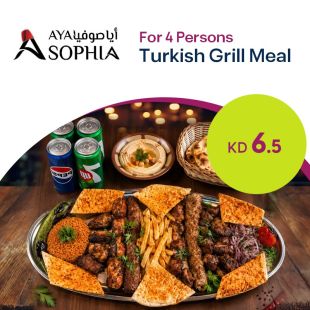 Turkish Grill Meal for 4 Persons at Aya Sofia