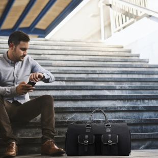 2 in 1 Travel Suit Garment Bag with Shoe Compartment