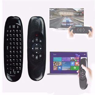 ريموت Air Mouse لاسلكي 3 في 1 مع لوحة مفاتيح وبطارية 200 مل أمبير