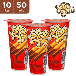 ميجي يان يان – بسكويت مع غمس الشوكولاتة الكريمي 50 جرام × 10