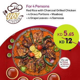 Grilled Chicken with Rice for 4 Persons from Ozzy Kitchen