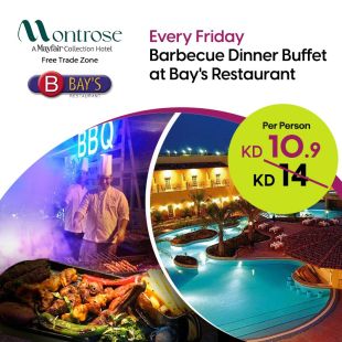 BBQ buffet Every Friday at Bay's Restaurant - Montrose Hotel Free Zone