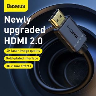 كيبل محول HDMI إلى HDMI دقة 4K - أسود من Baseus - 8 متر