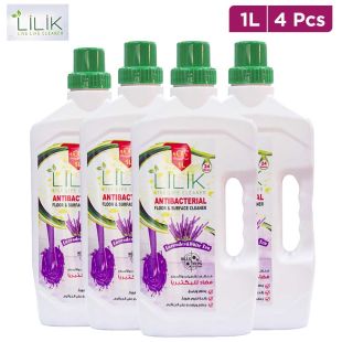 Lilik Antibacterial Floor & Surface Cleaner Lavender & White Tea 1L x 4