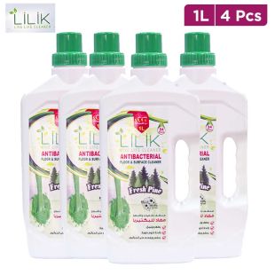 Lilik Antibacterial Floor & Surface Cleaner Fresh Pine 1L x 4