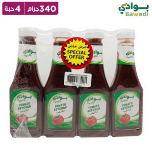 بوادى الكويت - كاتشب الطماطم 4 × 340 جرام