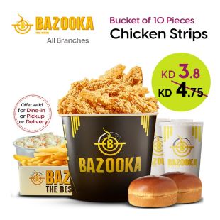 Delicious 10-Piece Chicken Strips from BAZOOKA