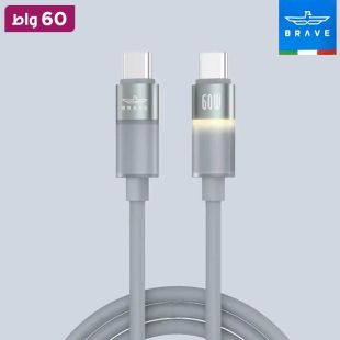 كيبل FlexCharge Pro قوة 60 واط من USB-C إلى USB-C من Brave