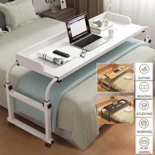 Adjustable Overbed Table with Wheels