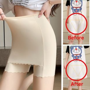 شورت تنحيف بطبقة مزدوجة قابل للتمدد للنساء