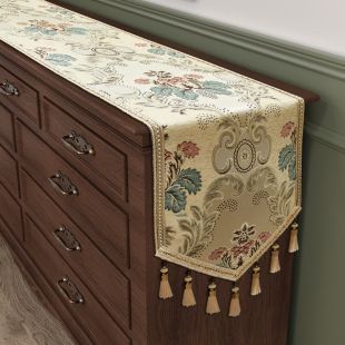 Long Cabinet Cover with Elegant Patterns