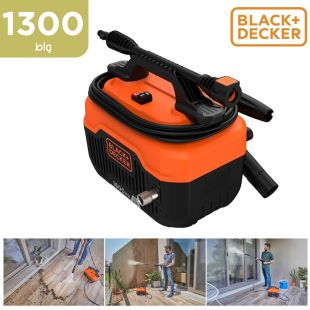 ماكينة التنظيف بضغط الماء 1300 واط بقوة ضغط 110 بار من Black & Decker (منتج جديد / من غير كرتون)