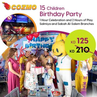 Fun-Filled Birthday Party Package for 15 Kids with Celebration & Play at Cozmo 