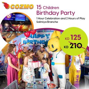 Fun-Filled Birthday Party Package for 15 Kids with Celebration & Play at Cozmo