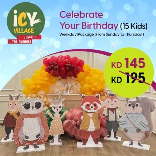Celebrate Your Kid Birthday (15 Kids ) During Weekdays at ICY Village