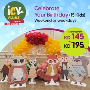 Celebrate Your Kid Birthday (15 Kids ) During Weekdays from ICY Village