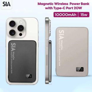 10000mAh Magnetic Wireless Power Bank 15W with Type-C Port 20W by SIA