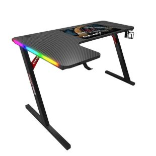 طاولة ألعاب شكل L بإضاءة RGB وماوس باد 160 × 100 × 74 سم من Gamax