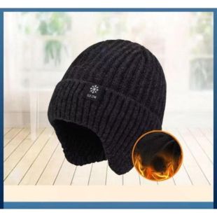 Cozy Thick Wool Knitted Winter Hat for Men