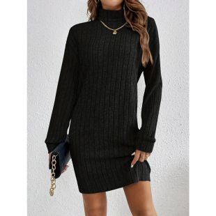 Short High Neck Knit Dress For Women