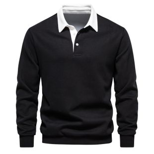 Men's Polo Collar Sweatshirt