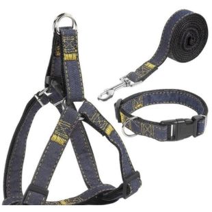 Dog Leash Harness Collar Set