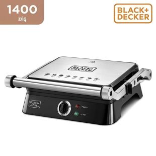 شواية ضغط قوة 1400 واط من Black and Decker - منتج جديد / من غير كرتون