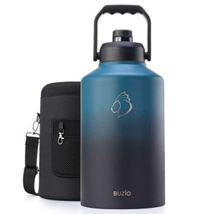 زجاجة مياه معزولة بغطاء بفوهة وحقيبة حماية 5.8 لتر من Buzio