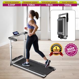 Foldable Walking and Running Pad Treadmill by Black Bull