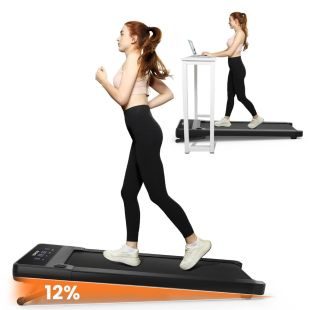 Black Bull 12% Auto Incline Walking Pad Treadmill with Handrail and Bluetooth
