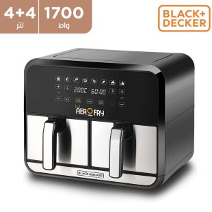 قلاية هوائية ذكية مزدوجة بقوة 1700 واط (4 لتر + 4 لتر) من BLACK and DECKER