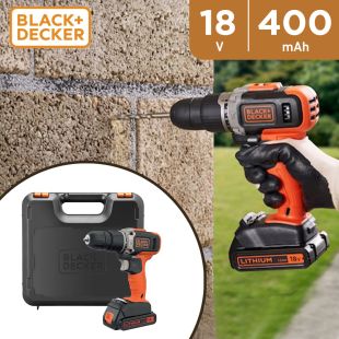 Black & Decker Combi Drill with 18V 400mAh Battery