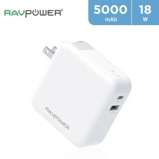 RAVPower 18W 2 Port 5000mAh 2-in-1 Wall Charger and Power Bank