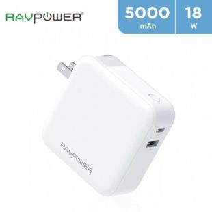2 in 1 Power Bank 5000mAh with Wall Charger by RAVPower