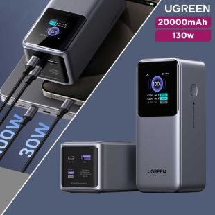 20000mAh Power Bank 1 USB-A + 2 Type-C Ports 130W by UGreen