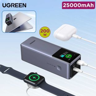 25000mAh Power Bank 1 USB-A + 2 Type-C Ports 200W by UGreen