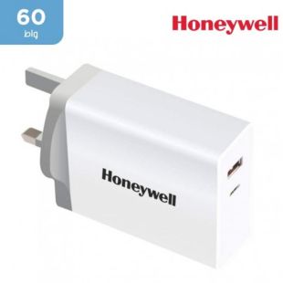 شاحن حائط PD بقوة 60 واط مع منفذ USB-C ومنفذ USB-A من Honeywell