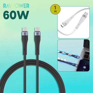 60W Type-C to Type-C Cable 1m by Ravpower