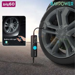 منفاخ إطارات السيارة الذكي بقوة 60 واط من RAVPower