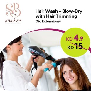 Hair Wash+ Hair Blow-Dry + Hair Cut Session at Stylish Bueaty Salon