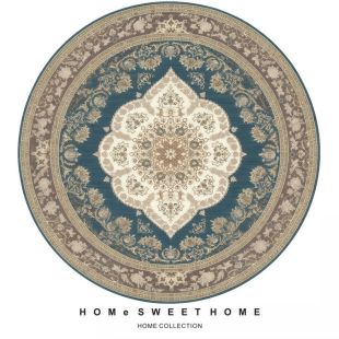 Round Heritage Design Water-Resistant Carpet