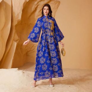 فستان مزين بنقوش أنيقة للسيدات