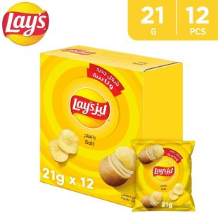 ليز شيبس بطاطا بالملح 12 × 21 جم